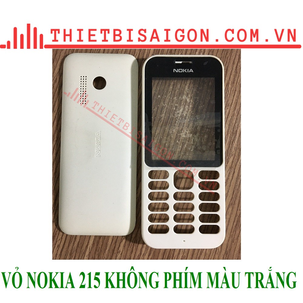 VỎ NOKIA 215 KHÔNG PHÍM MÀU TRẮNG