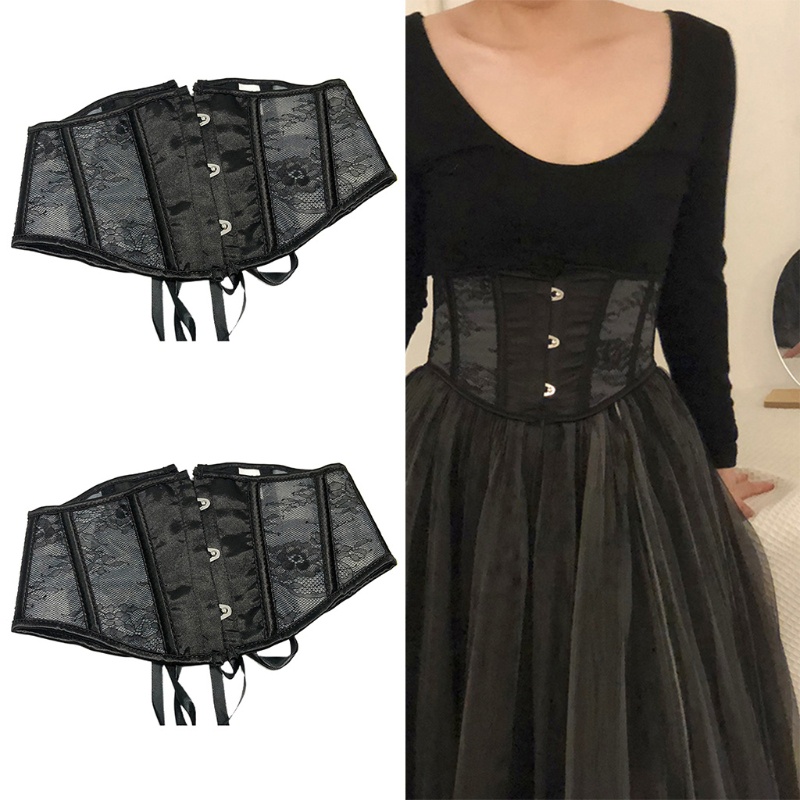Áo corset định hình eo phối ren quyến rũ cho nữ