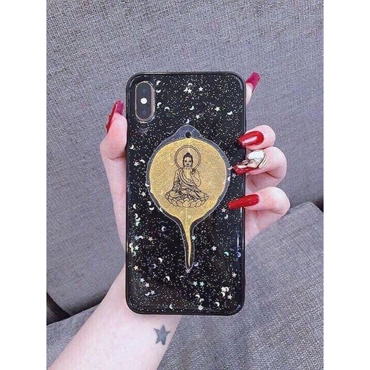 Lá bồ đề may mắn tâm phật cầu bình an tài lộc để ốp điện thoại treo xe MiibooShi D4.001