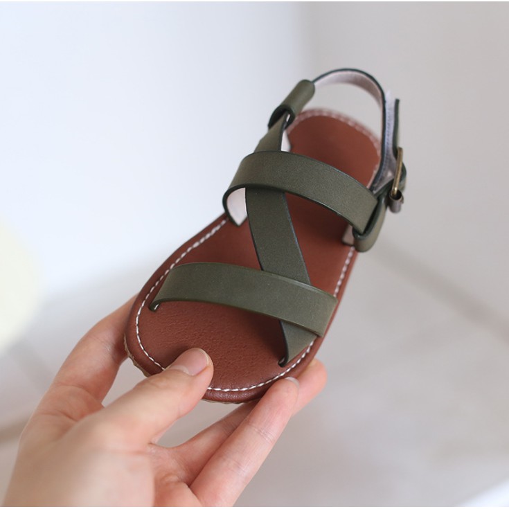 [FORM ĐẶC BIỆT_XEM KỸ BẢNG SIZE] Giày sandal dây basic đế lót da cao cấp và chống trượt cho bé trai bé gái G808