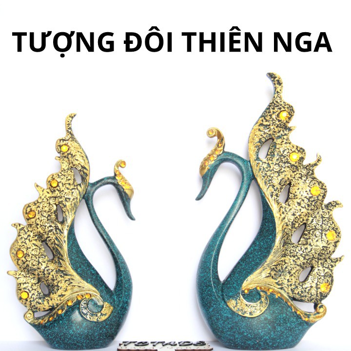 Tượng đôi thiên nga phong cách Bắc Âu - DES0002