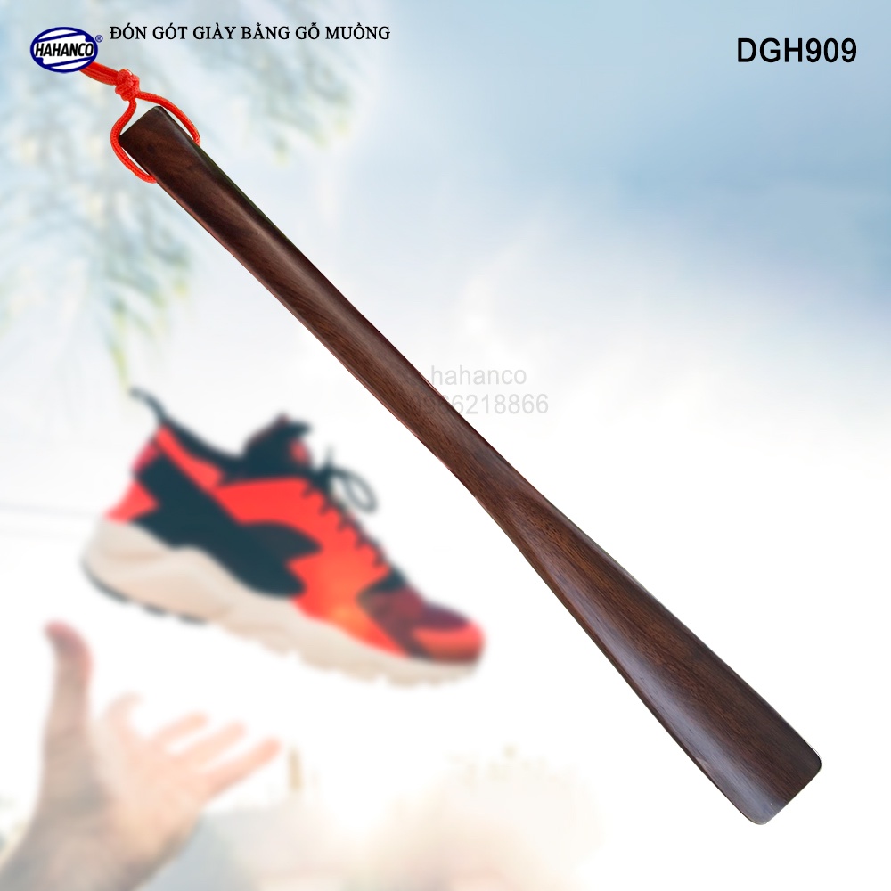 Đón gót giày gỗ Chiu Liu dài 35cm nguyên khối sơn mài đẹp - DGH909 - HAHANCO