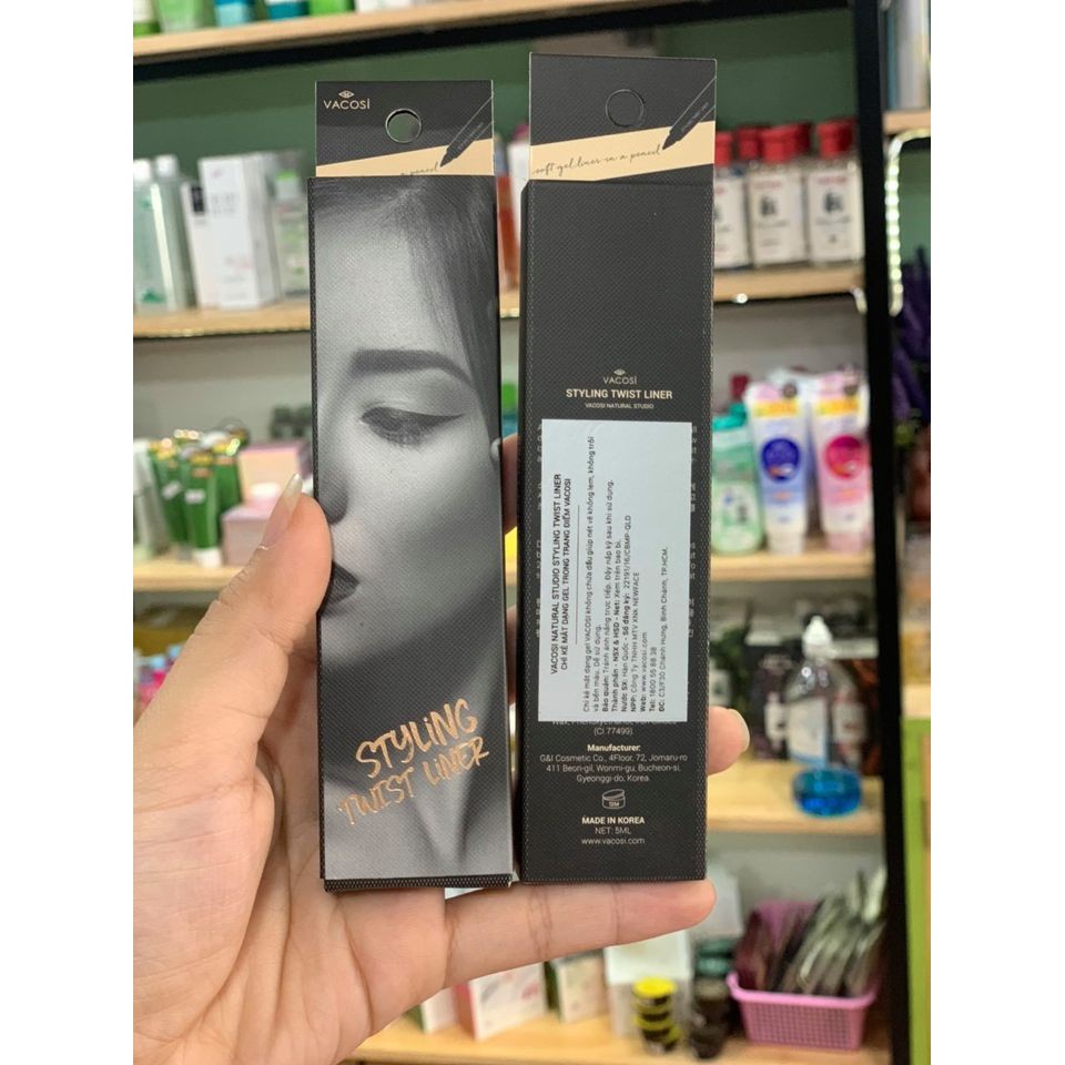 Chì Vặn Kẻ Mắt Dạng Gel #Vacosi 𝐒𝐭𝐲𝐥𝐢𝐧𝐠 𝐓𝐰𝐢𝐬𝐭 𝐋𝐢𝐧𝐞𝐫 𝟓𝐦𝐥