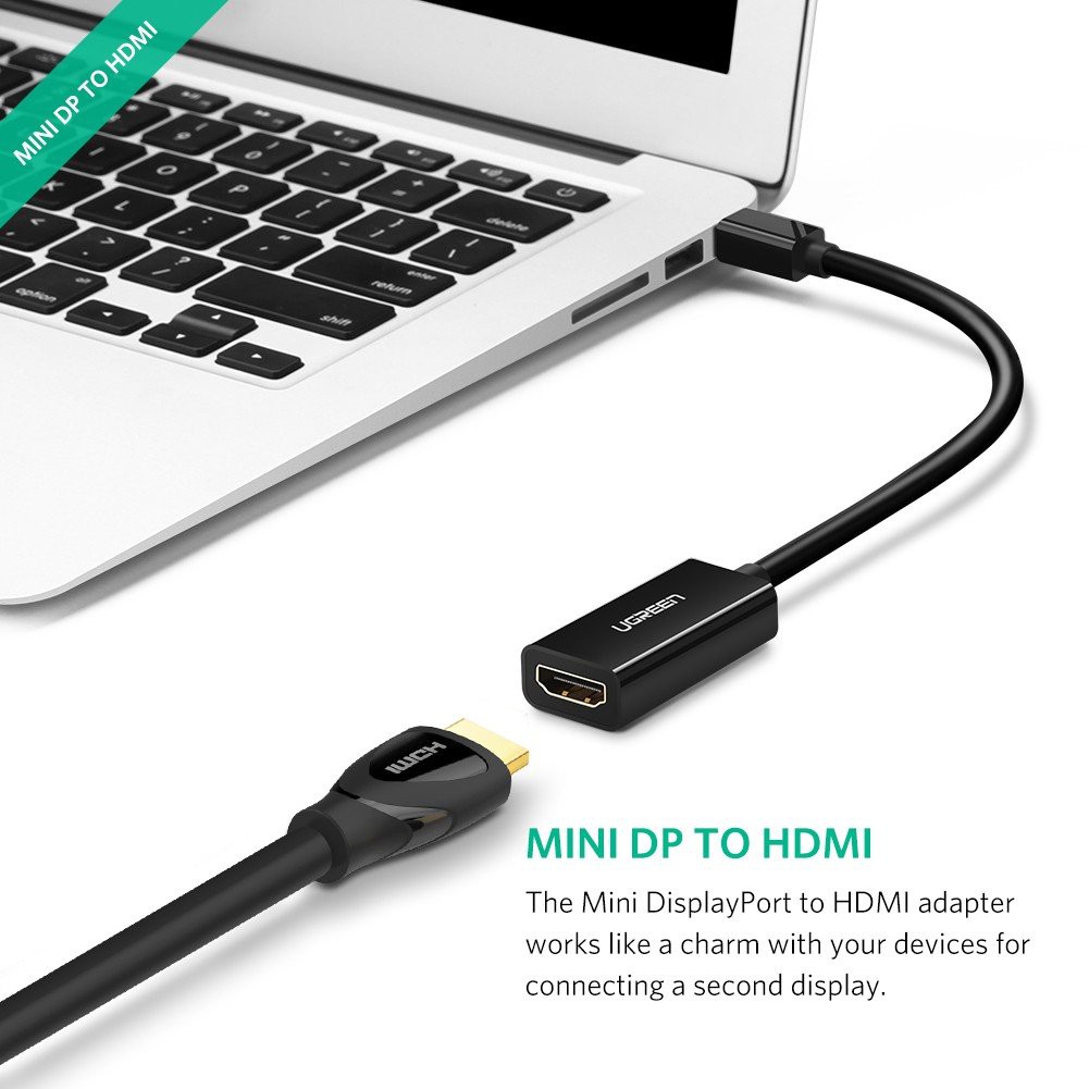 (Hàng Chính Hãng) Cáp chuyển đổi Mini Displayport, thunderbolt sang HDMI âm Ugreen 10460