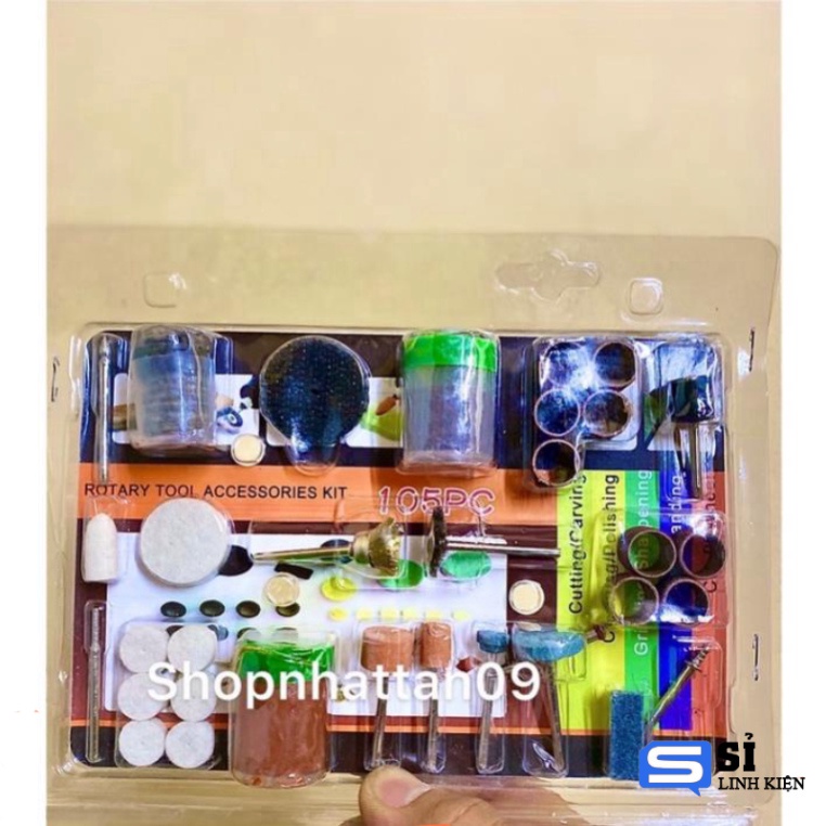 Bộ phụ kiện thời trang mài khắc đánh bóng đa zi năng 105 chi tiết