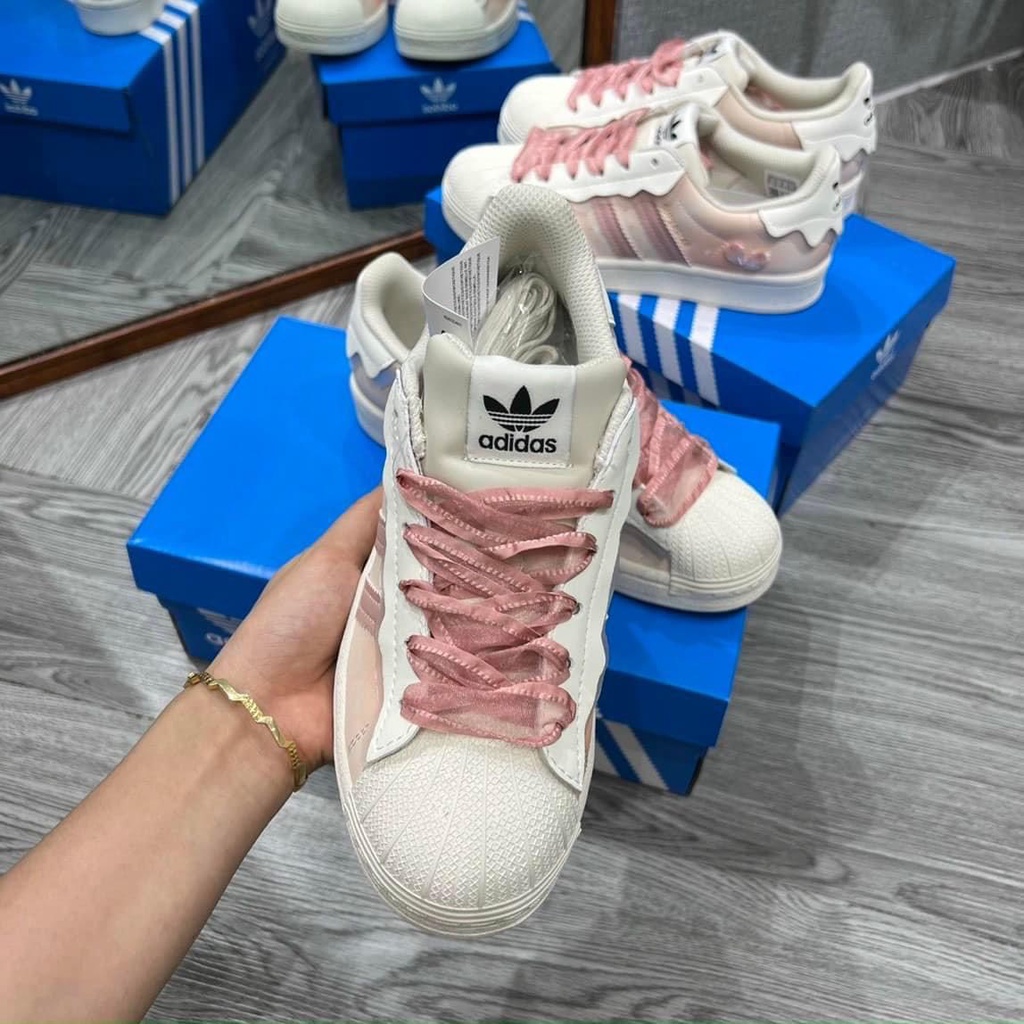 [CÓ SẴN] Giày Sneaker Thể Thao nam Nữ _Adidas Superstar_ Mũi sò cao cấp 4 màu: Kem, Hồng, Xanh, Trắng Full box