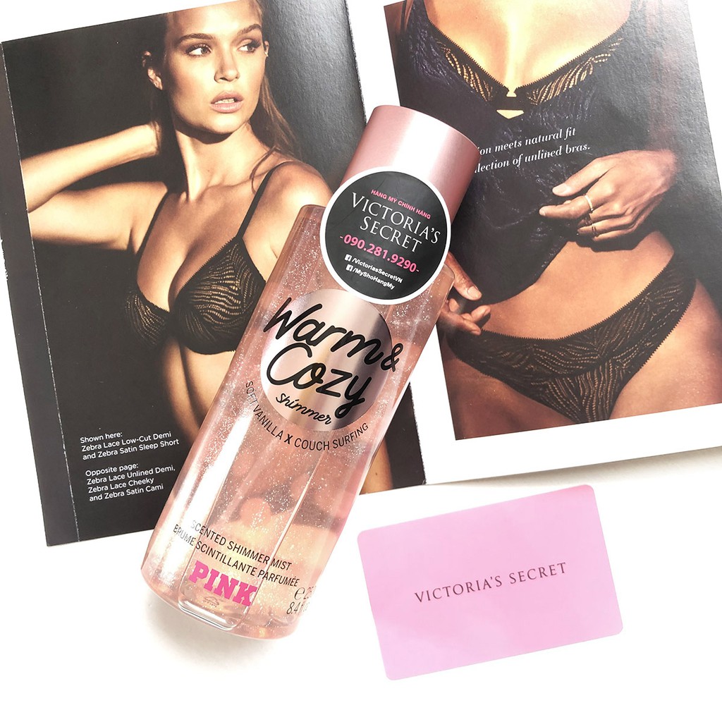 [250ml] Xịt toàn thân với kim tuyến, Pink - Warm & Cozy Shimmer Mist | BigBuy360 - bigbuy360.vn