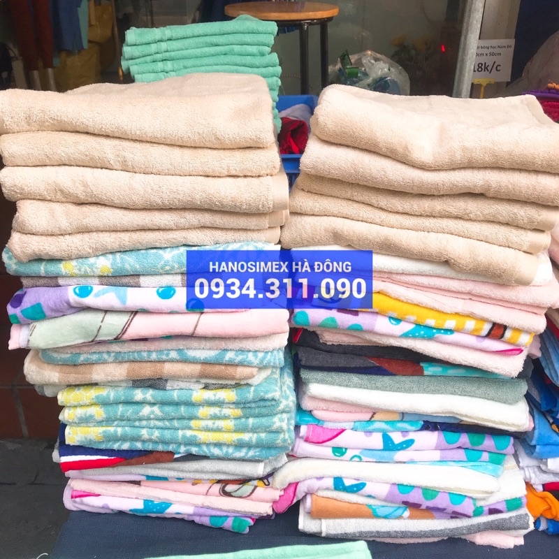 Khăn tắm xuất dư Nhật, Hàn sợi bông cotton 100% thấm nước tốt 60x120cm, 70x140cm, 60x180cm