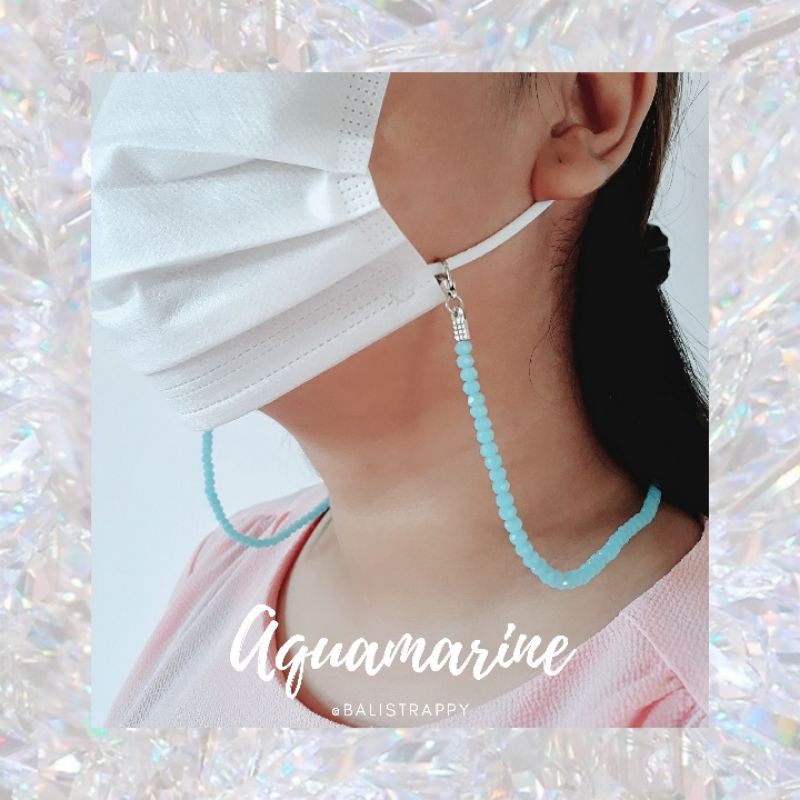 Dây chuyền mặt đá pha lê AQUAMARINE MASK - STRAP MASK BALISTRAPY