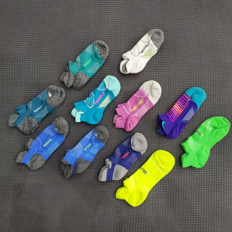 Vớ thể thao Feetures tập gym yoga chạy bộ nhiều màu