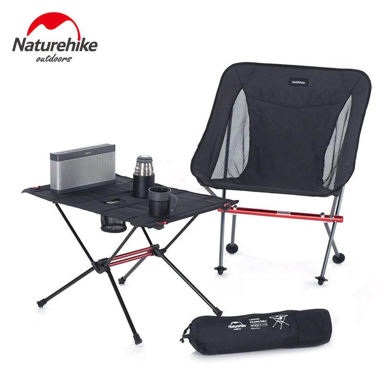 Ghế YL05 Alu Folding Moon Chair NatureHike - Ghế Xếp Dã Ngoại Di Động Siêu Bền, Có Túi Đựng - Bảo Hành 3 Tháng