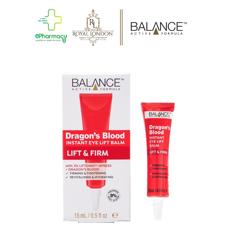 Kem Mắt Balance Máu Rồng Căng Da Balance Active Formula Dragon's Blood Instant Eye Lift Balm 15ml