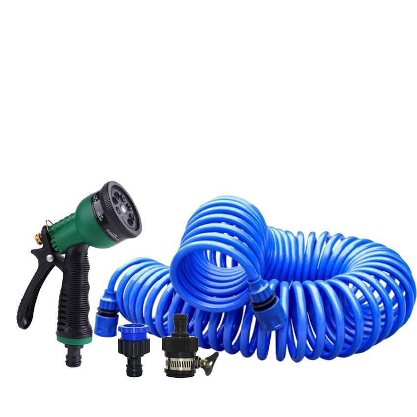 ❤️ Bộ vòi xịt nước tưới cây đa năng 7 chế độ kèm dây tưới 15m lò xo dễ thu gọn 206791-15m ❤️