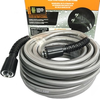 Dây xịt rửa xe áp lực cao 15m - 2 đầu to bằng nhau / Ren 22mm