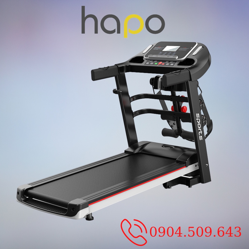 Máy Chạy Bộ Gấp Gọn Tại Nhà Có Dây Đai Massage Bụng, Máy Chạy Bộ Đa Năng Gấp Gọn Khung Máy Siêu Chắc Chắn