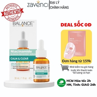 Serum Balance Niacinamide Blemish Recovery tinh chất phục hồi ngừa mụn 30ml - ZAVENCI Official