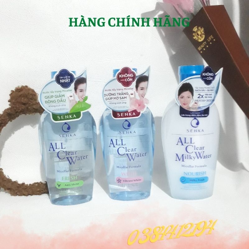 Nước sữa tẩy trang không cồn dưỡng trắng dịu nhẹ Senka All Clear Water 230ml/chai HÀNG CHÍNH HÃNG | BigBuy360 - bigbuy360.vn