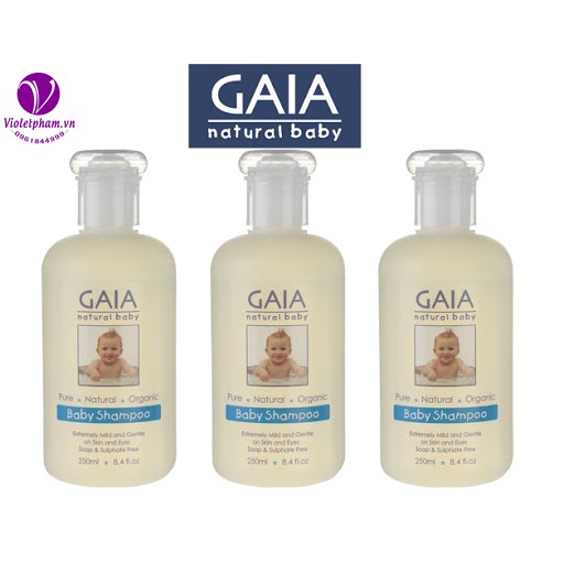 Dầu gội GAIA Oganic Úc 250ml - Dùng cho trẻ sơ sinh và trẻ nhỏ