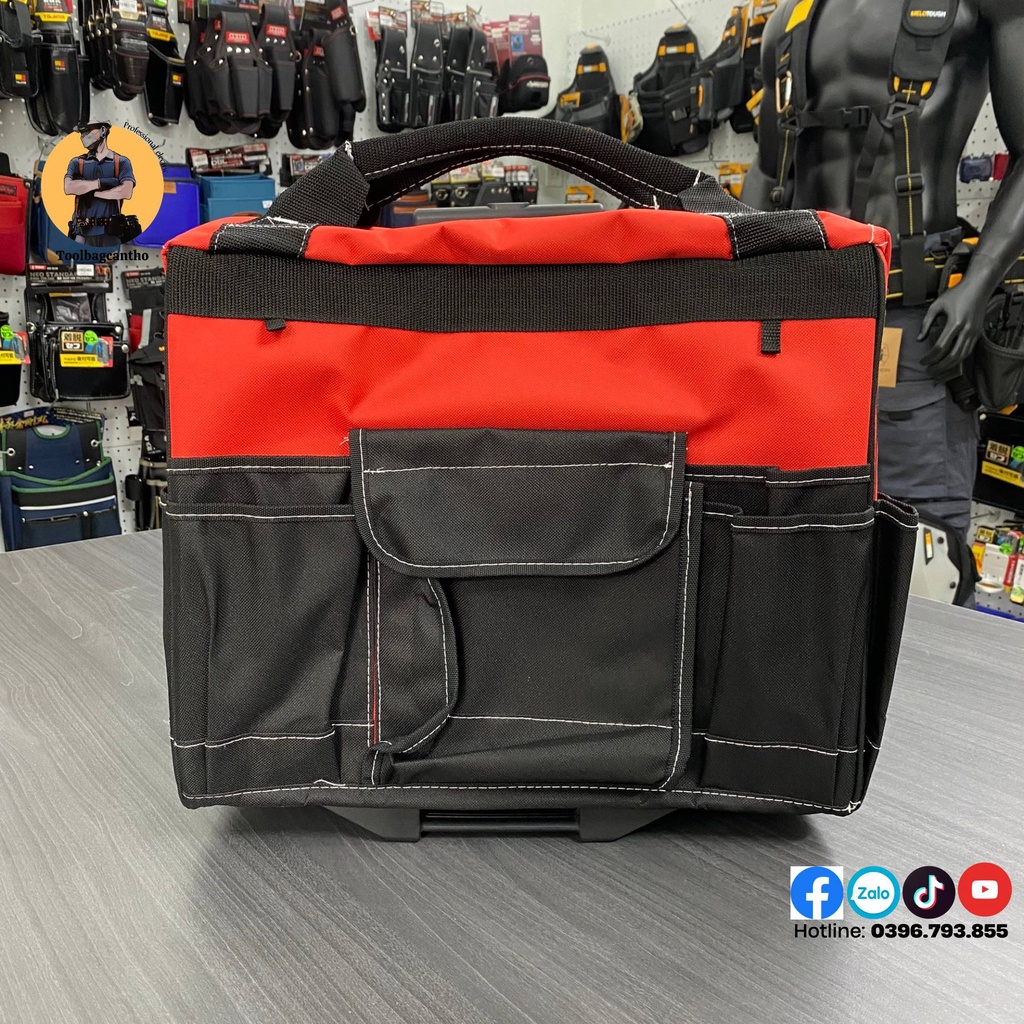 Túi đựng đồ nghề có bánh xe kéo 39x40x24cm