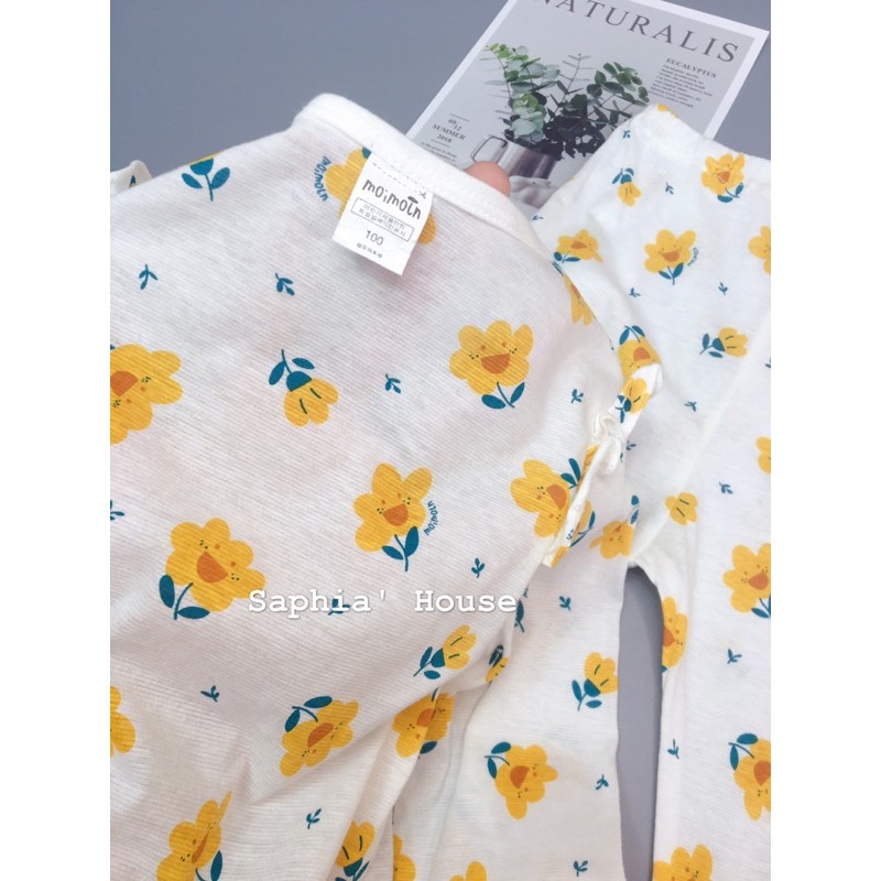 bộ bé gái cotton giấy hoa mai siêu xinh