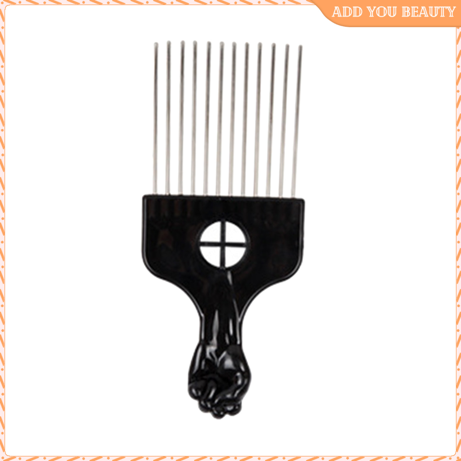 Afro Combs, Metal Afro African American Pick Comb Brush Hairdressing Tool Wig Braid Straight Hair Hair Pick Hair Styling for Home Use