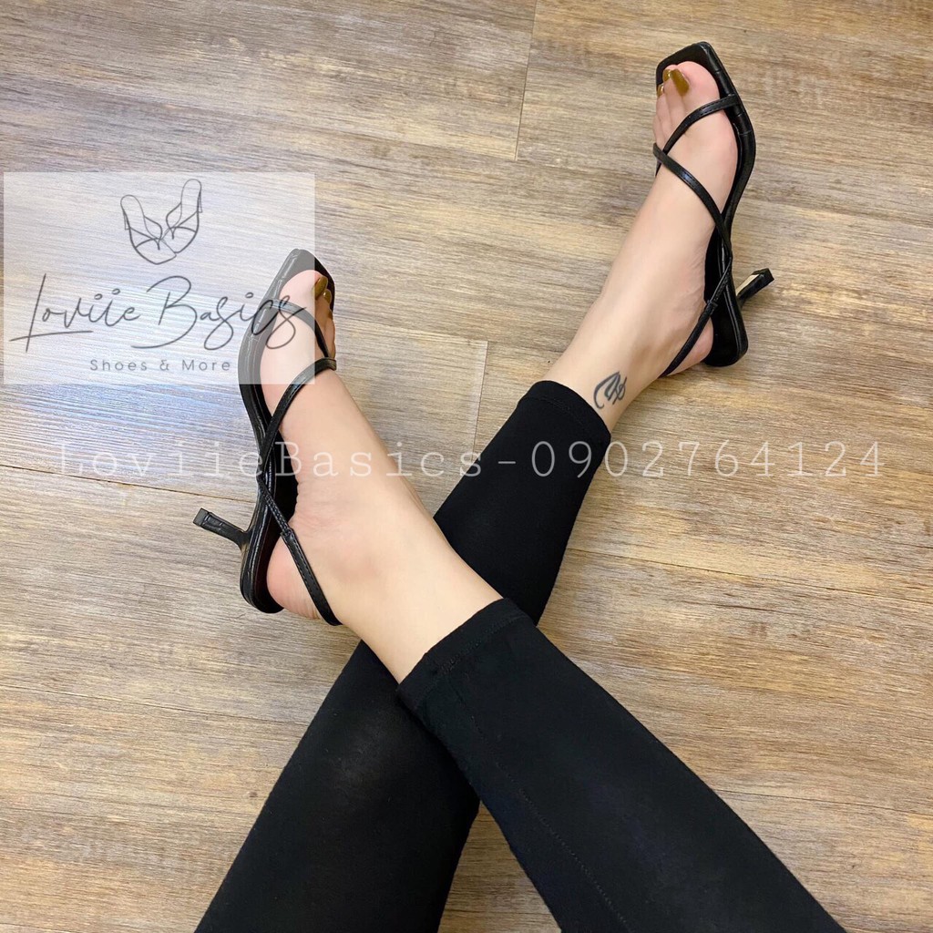 SANDAL CAO GÓT LOVIIEBASICS - SANDAL GÓT 7 PHÂN - GIÀY SANDAL NỮ THỜI TRANG - GUỐC SANDAL DÂY MẢNH G210318