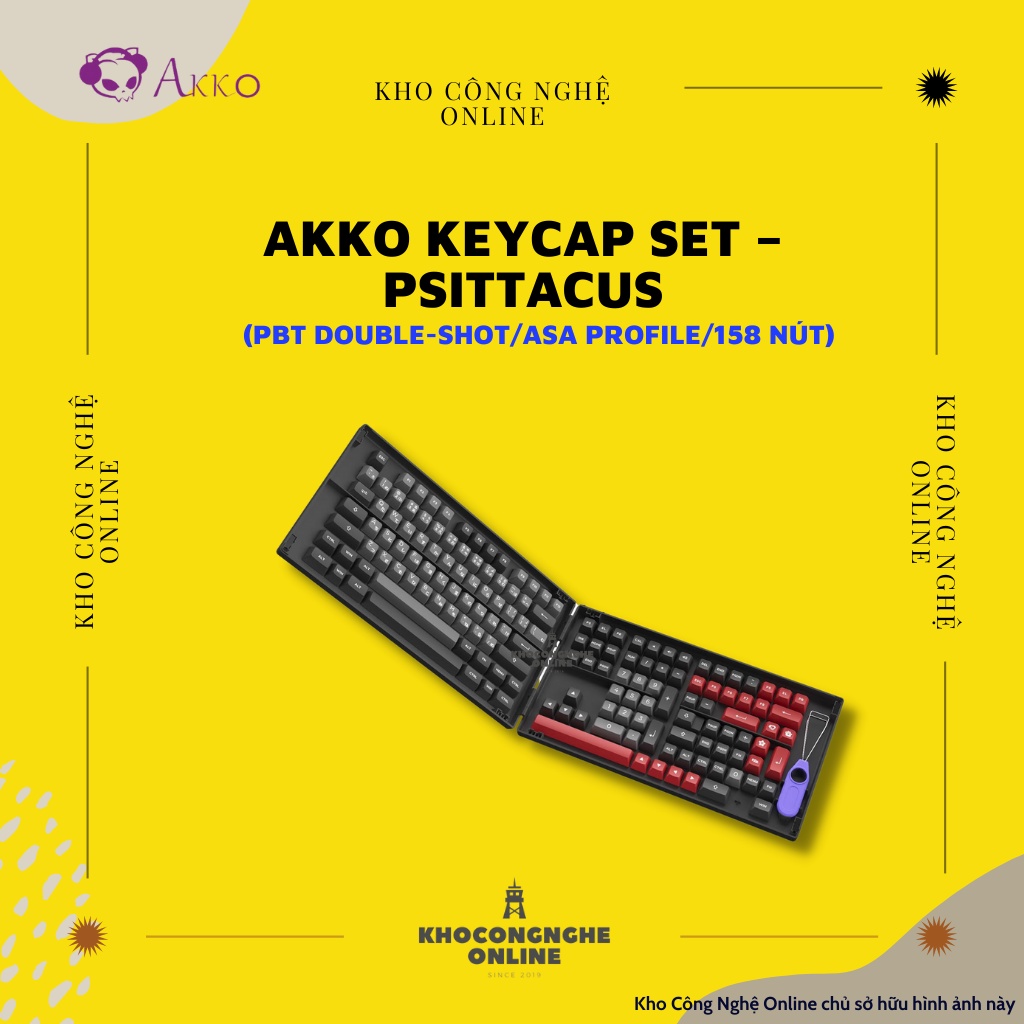 AKKO Keycap set – Psittacus (PBT Double-Shot/ASA profile/158 nút)
