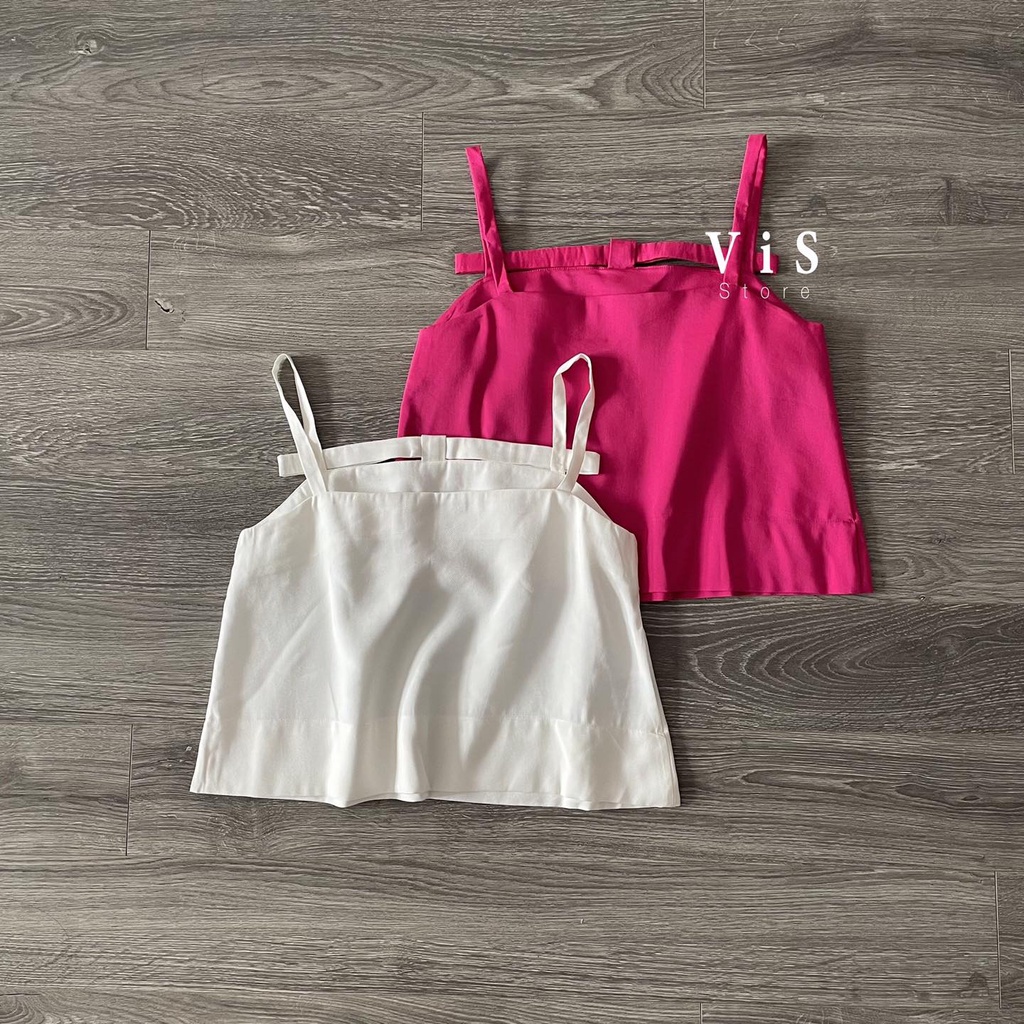 Áo croptop hai dây nữ chất linen