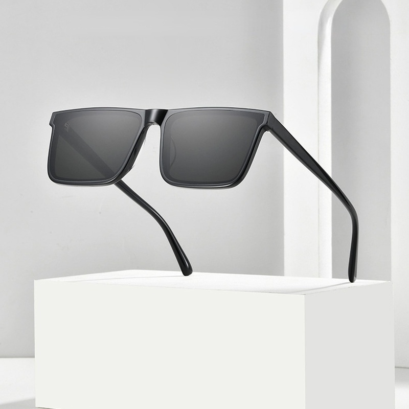 Kính mát gọng vuông chống tia UV thiết kế đơn giản thời trang dành cho nam