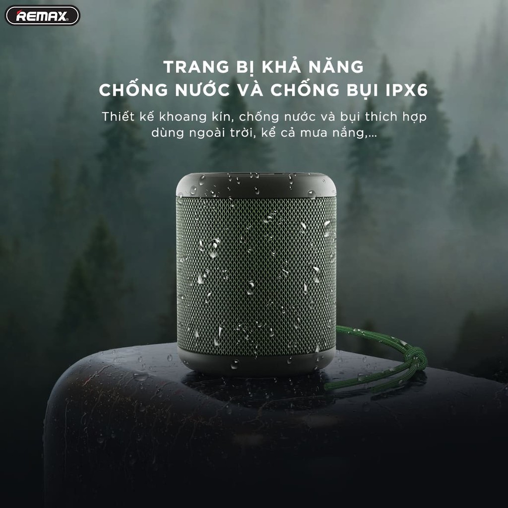 Loa bluetooth mini chính hãng chống nước bass mạnh 10W, loa bluetooth xách tay hát karaoke ICYBERNET REMAX RB-M56