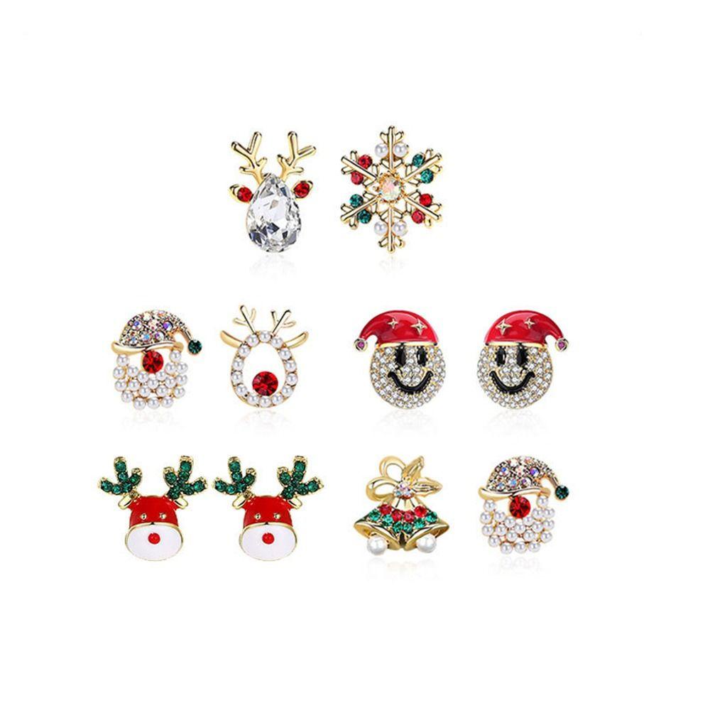 Bông Tai VANES1 Họa Tiết Giáng Sinh Đơn Giản Thanh Lịch Cho Nữ