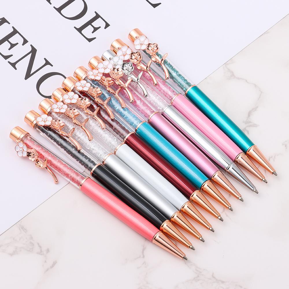 Bút Mực Gel Hình Hoa Bằng Kim Loại Tiện Dụng|Bút Bi