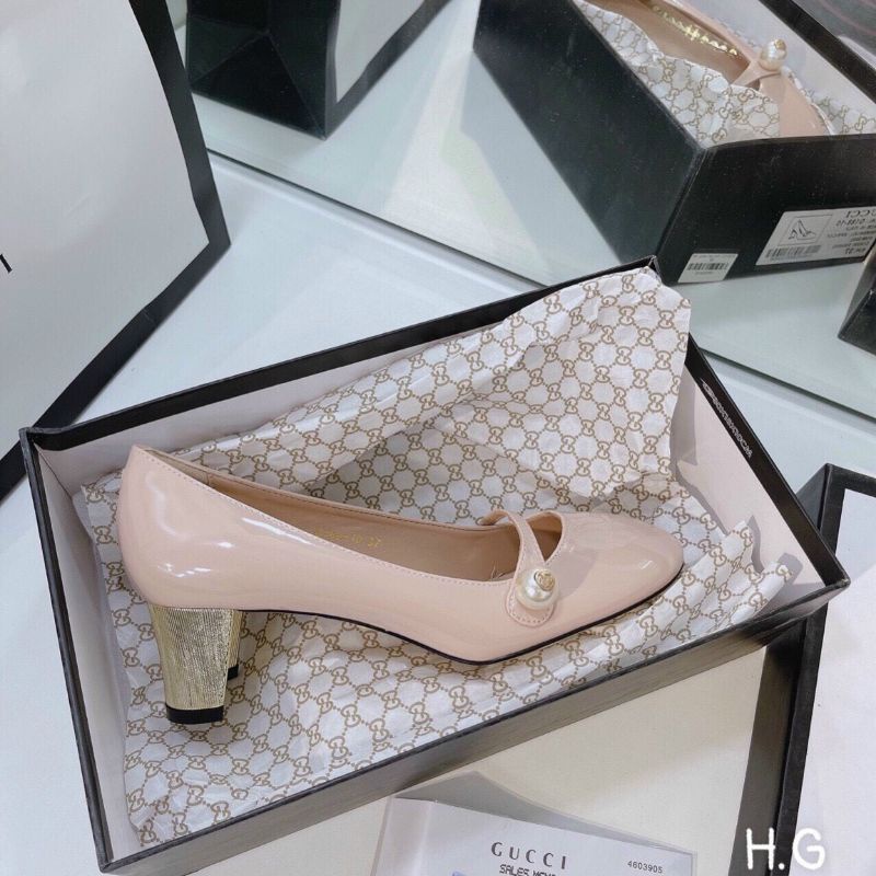 Giày G Hạt Ngọc Đế Vàng Mềm Êm Fullbox Bill Túi