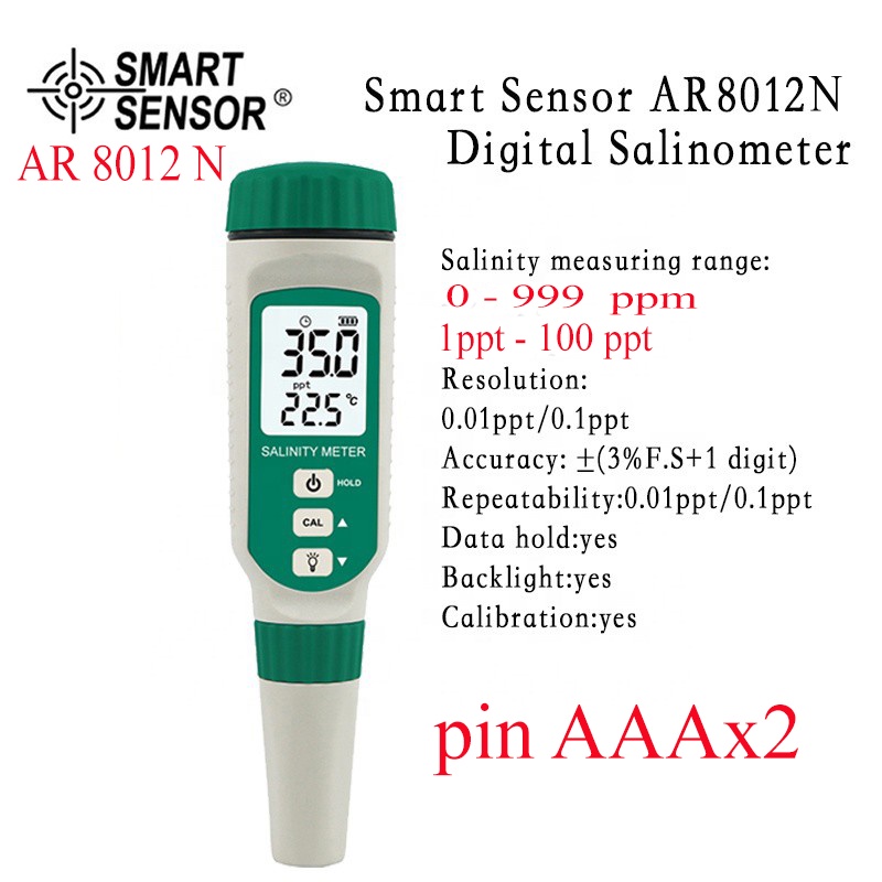 MÁY ĐO ĐỘ MẶN NƯỚC SMART SENSOR [CHÍNH HÃNG] AR8012N