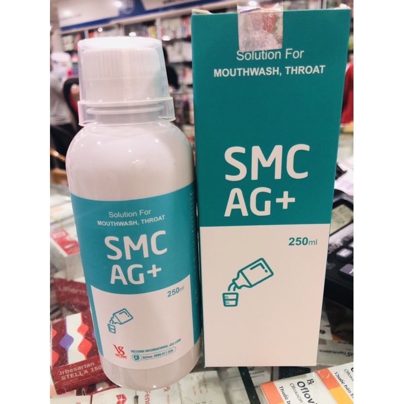SMC AG+- NƯỚC SÚC MIỆNG NANO BẠC 250ml