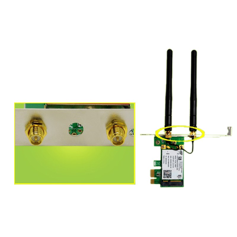 Card Chuyển Đổi Băng Tần Kép Ssu 300m Wifi Wireless Pcie X1 Dành Cho 5100 Chipset