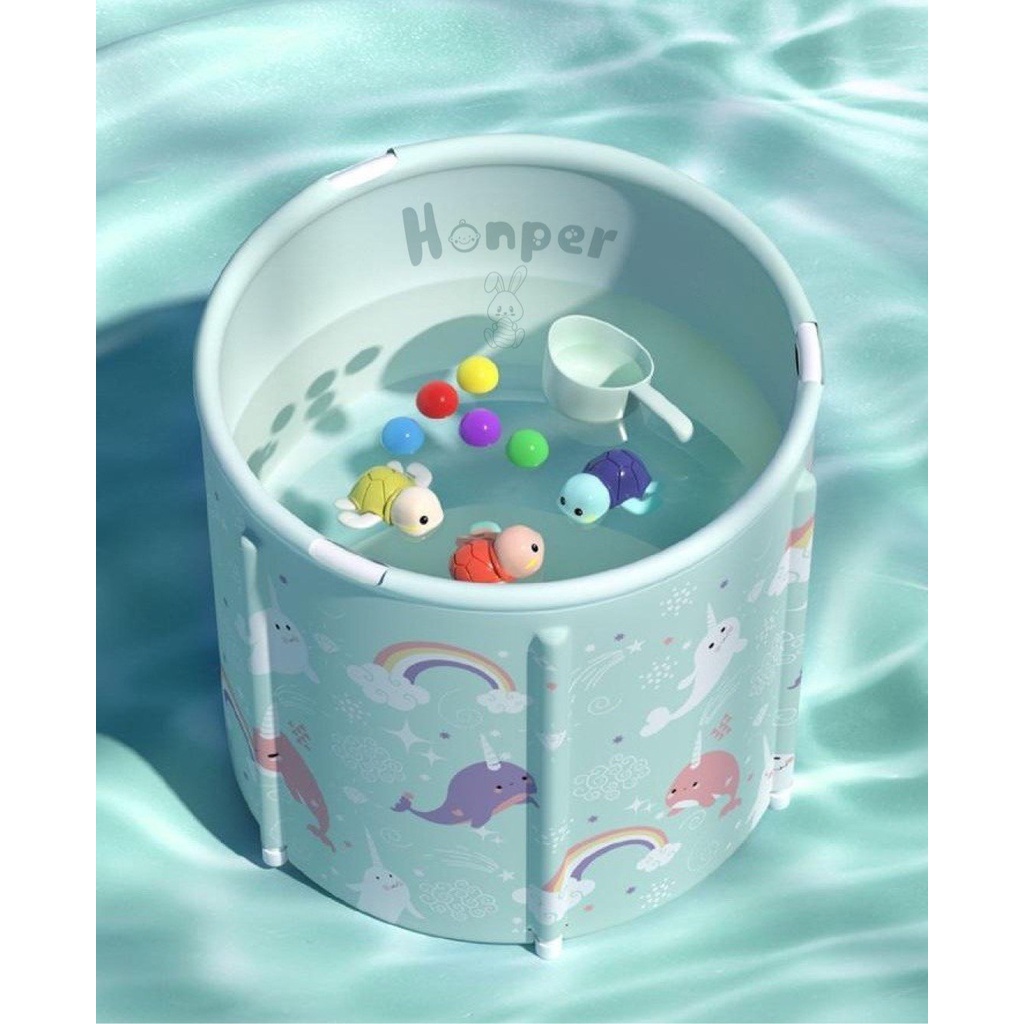 Bể bơi thành cao Honper, Hàng chính hãng cao cấp size 70x65cm  cho bé từ sơ sinh đến 6 tuổi
