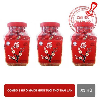 Kẹo xí muội Ô mai hoa đào thái lan tuổi thơ x 3 hủ