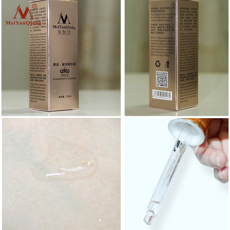 Serum phục hồi vàng MeiYanQiong Làm trắng làm căng da Giảm đường nét mịn Bổ sung độ ẩm cho da Giải quyết tình trạng da xỉn màu thô ráp 30ml