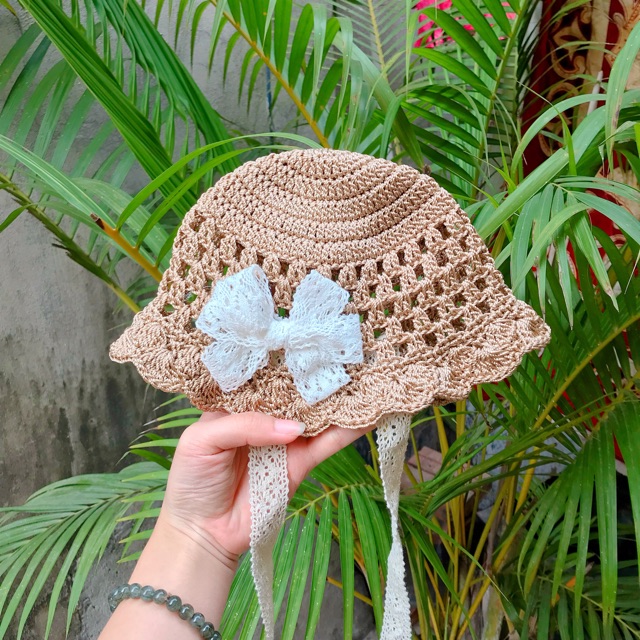 Mũ sợi thô cho bé