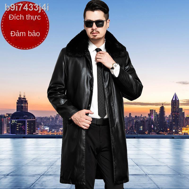 Áo gió nam dài qua gối cho giới trung niên và cao tuổi dày mùa đông