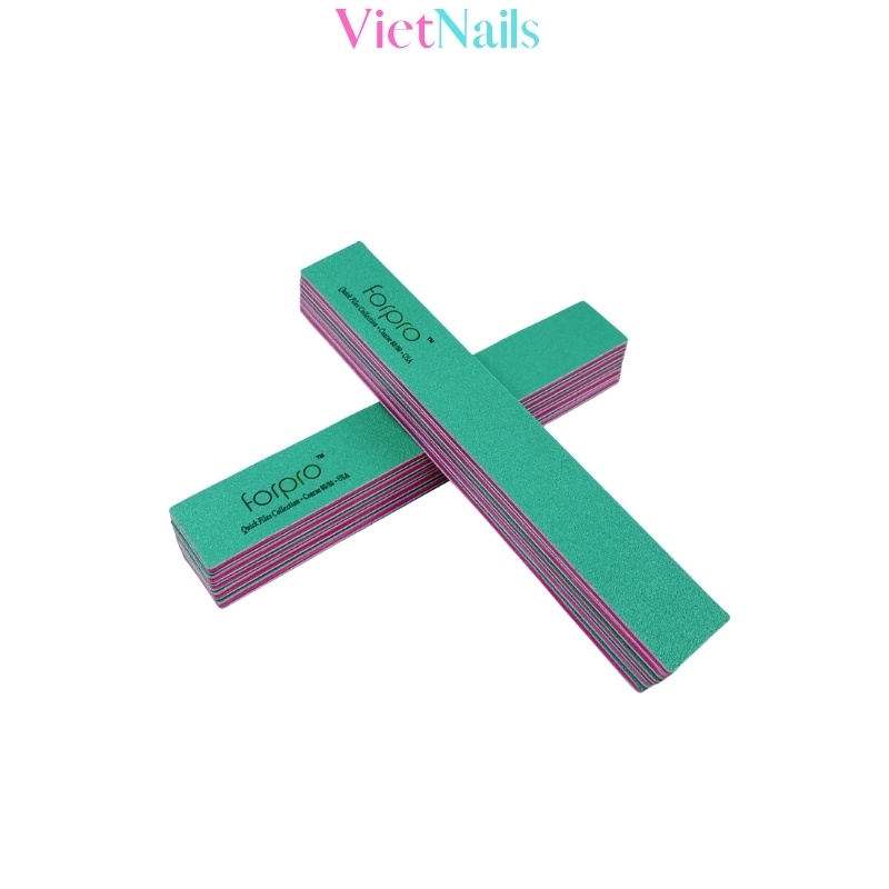 Dũa Phá Gel Forpro Nhám Xanh Cực Bén Và Bền Cho Thợ Nail Chuyên Nghiệp, Dũa Vuông Đại