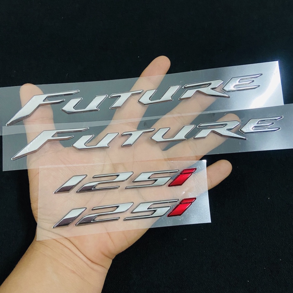 Tem chữ nổi Future 125, Future Led chất liệu nhựa cứng xi bóng cao cấp