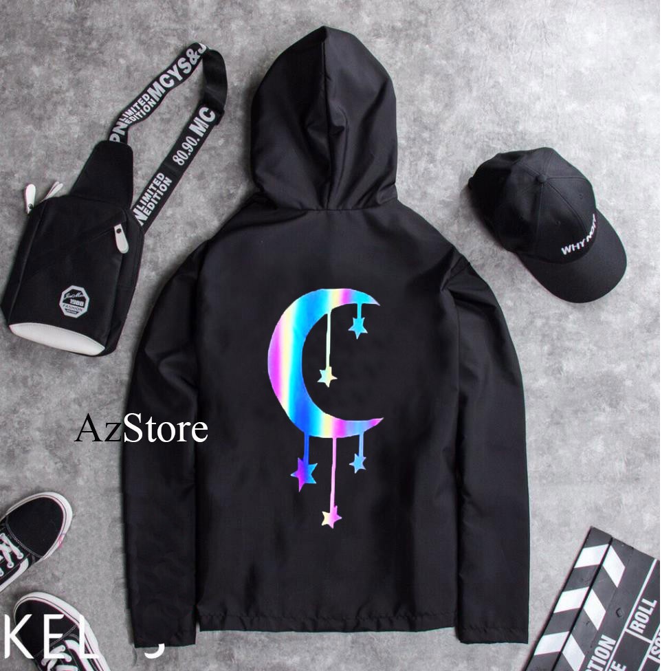 Áo Khoác Dù 2 lớp Nam Nữ Unisex - in phản quang 7 màu/Sáng Trắng (PQ002) Bao Hot | BigBuy360 - bigbuy360.vn