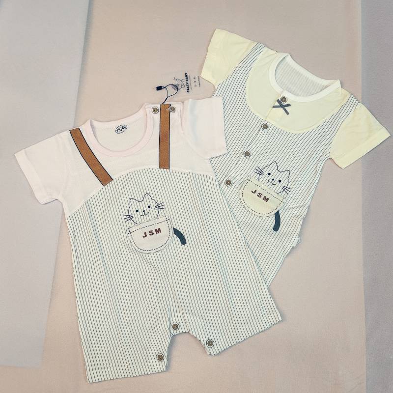 Bộ Quần Áo Liền Cộc Tay Cho Bé | 0-18 Tháng Calcy Baby BY002