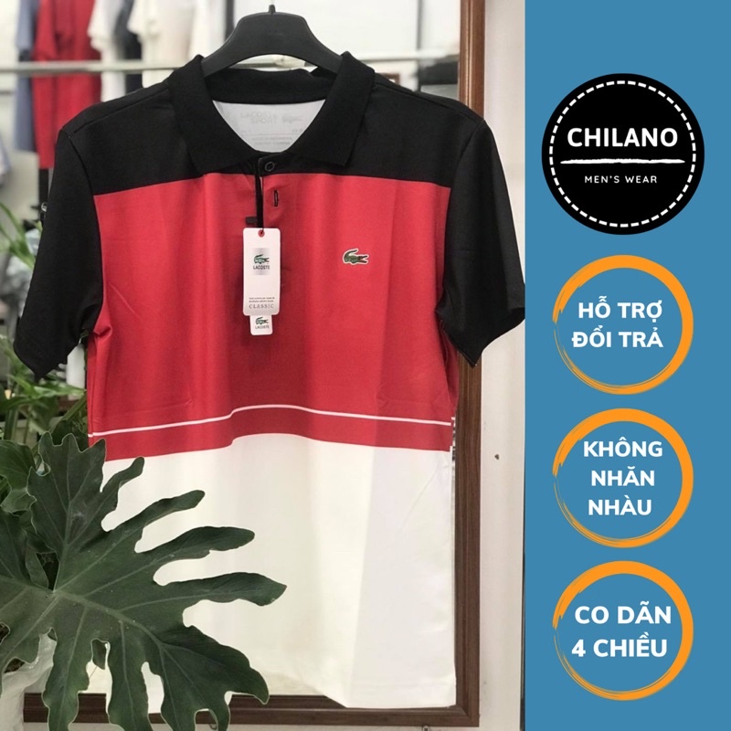 Áo polo cộc tay cho nam vải cotton gai co dãn thoải mái, không bai xù C01