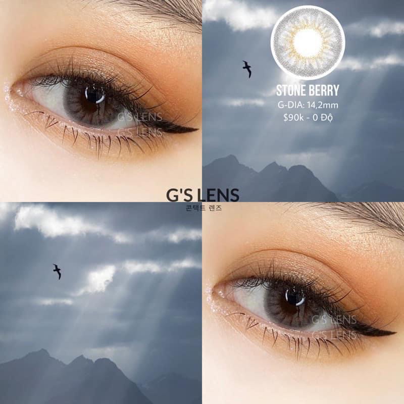 Lens Thái mẫu Stone Berry xám 0 độ siêu hot
