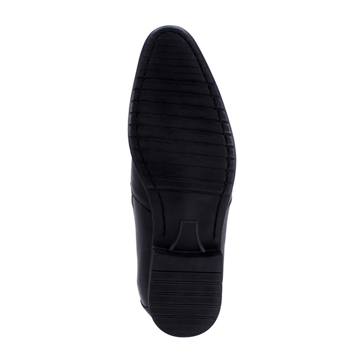 Giày tây Huy Hoàng xỏ chân màu đen-HP7706