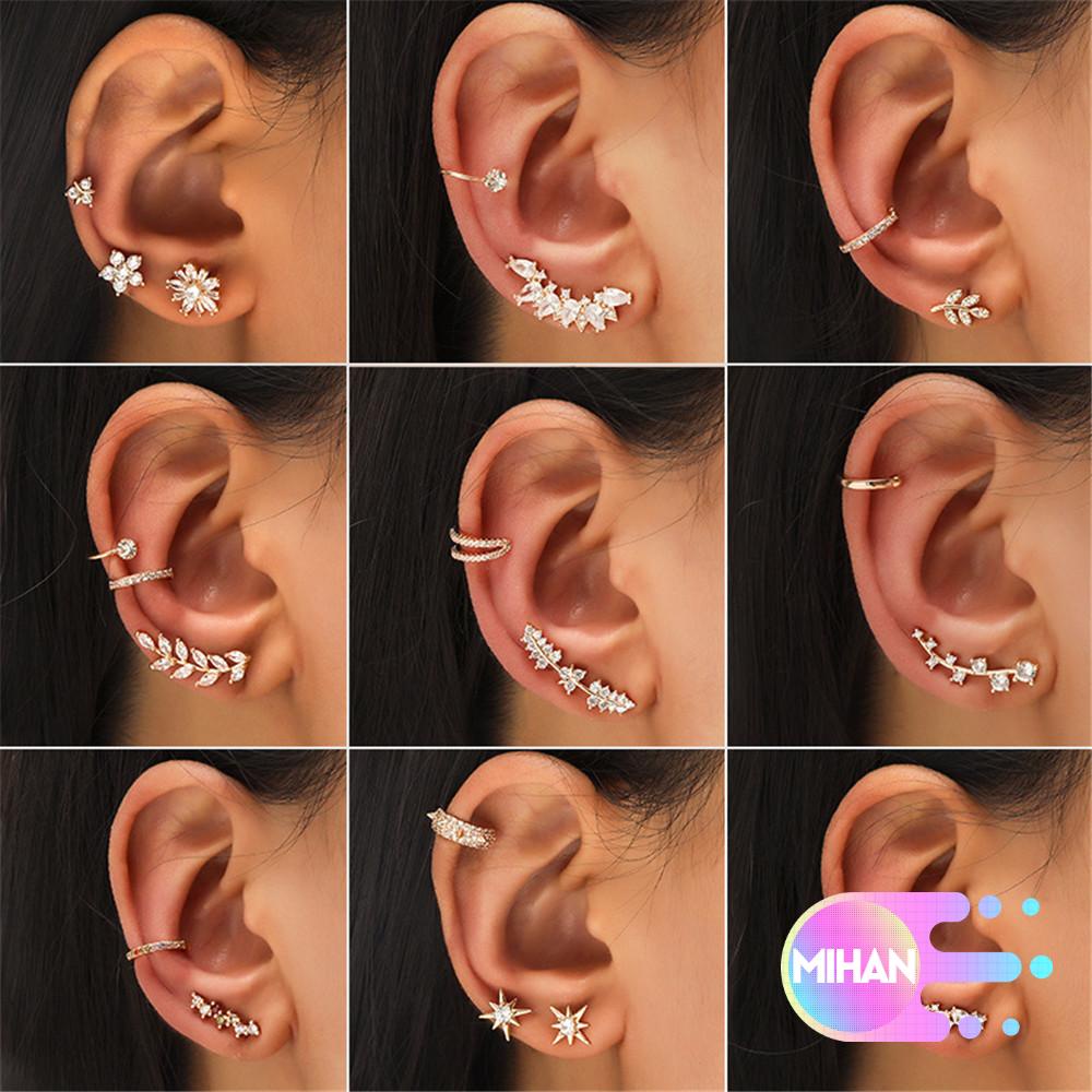 Khuyên kẹp vành tai không xỏ lỗ bằng hợp kim thời trang MIHAN1 cho nữ