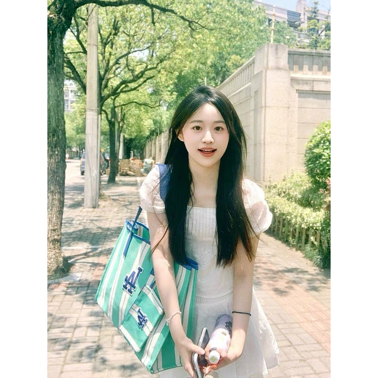 Túi tote MLB kèm ví nhỏ size 43 x 34 x 19cm màu mới hàng xuất dư